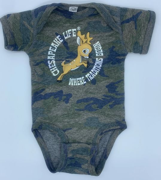 Baby Buck Short Sleeve Onesie