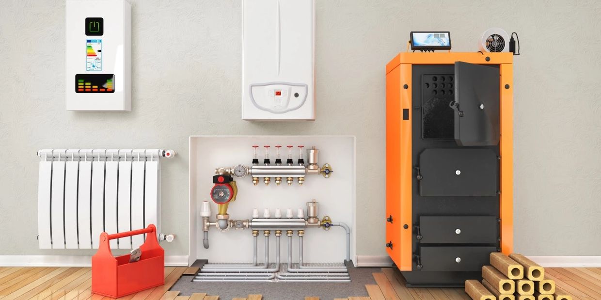 Airdrie residential heating systems, including boilers, gas lines, water heaters, radiant heating.