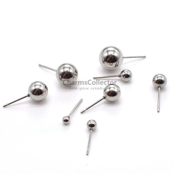Stainless Steel Round Bead Post Earring Wholesale jewelry findings