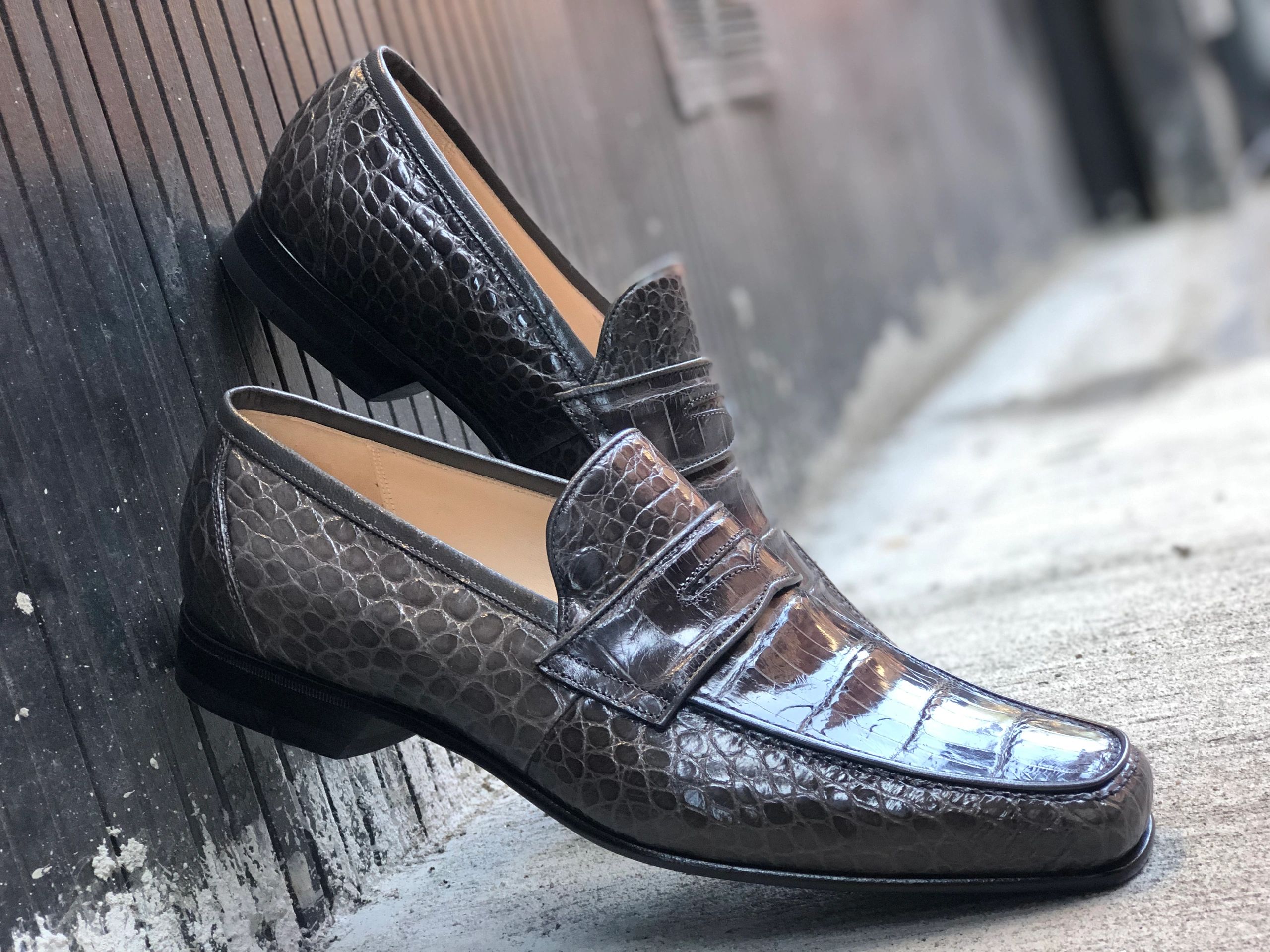 caporicci alligator loafer