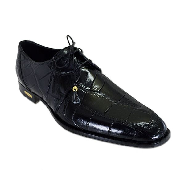 Mauri 4910 Black Body Alligator Dress Shoe Cellini Uomo