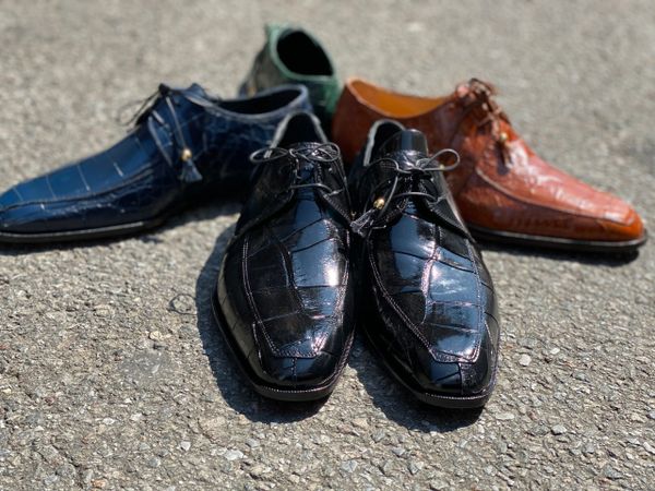 Mauri 4910 Black Body Alligator Dress Shoe Cellini Uomo