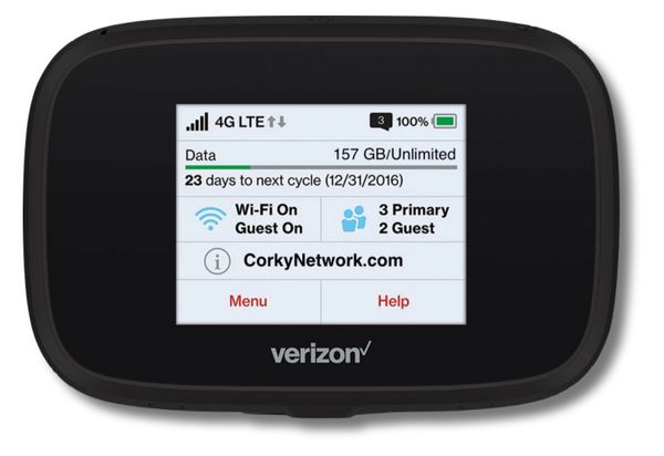 85 a month. Verizon MiFi Jetpack Two. 4G LTE. 15 users