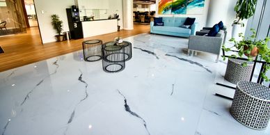 Custom flooring, and for modern office interiors
