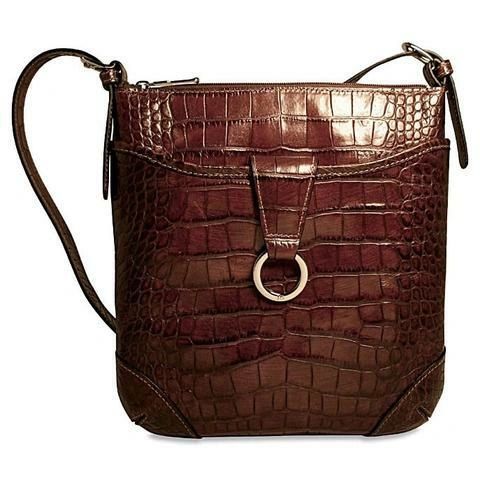 Jack Georges Croco Collection Serena Crossover Crossbody Bag - 222