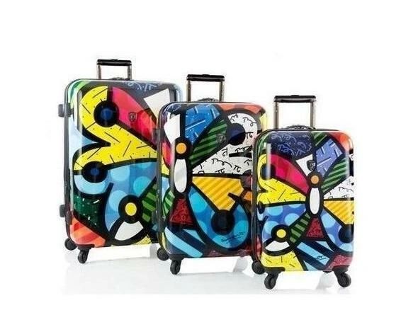 Heys Britto Butterfly 3 Piece Hardside Spinner Luggage Set