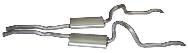 1970 Dual Exhaust System 2.25" Mach 1 (w/o Staggered Shocks)