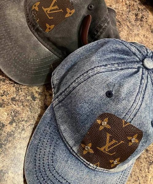 Denim Re-purposed LV Cap