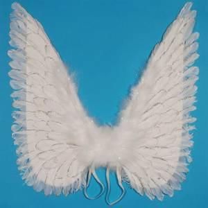 *Silver Glitter White Angel Wings Costume Accessory, 24in - Halloween