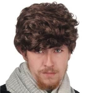 *Curly Brown Costume Wig, Men's - After Halloween Sale
