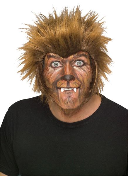 *Werewolf Wig Costume Accessory, Men's - Brown Hair - Halloween Monsters