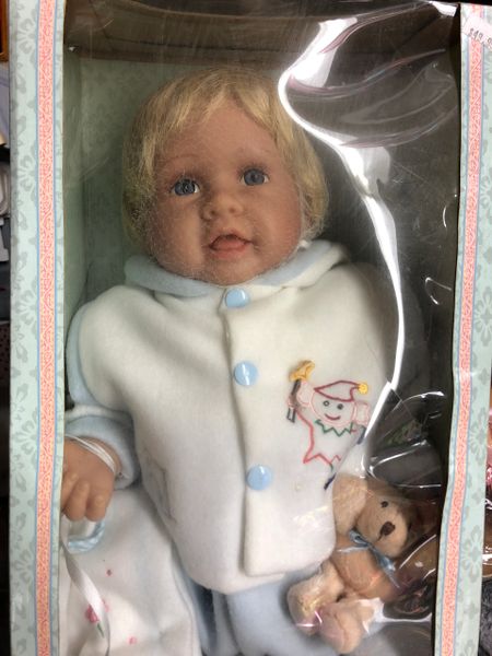 DOLL SALE - Rare Vintage My Cutie Pie Blonde Hair Baby Doll, 12in, By Kingstate Doll Crafter