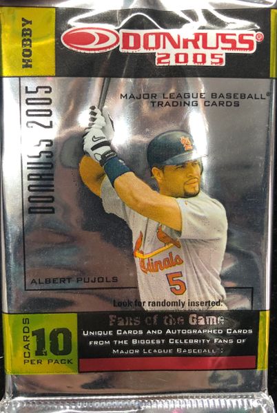 *Rare Donruss MLB Baseball Trading Card Pack - 2005