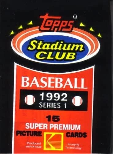 1992 Topps Stadium Club Series 1 Baseball Trading Cards - 15 cards