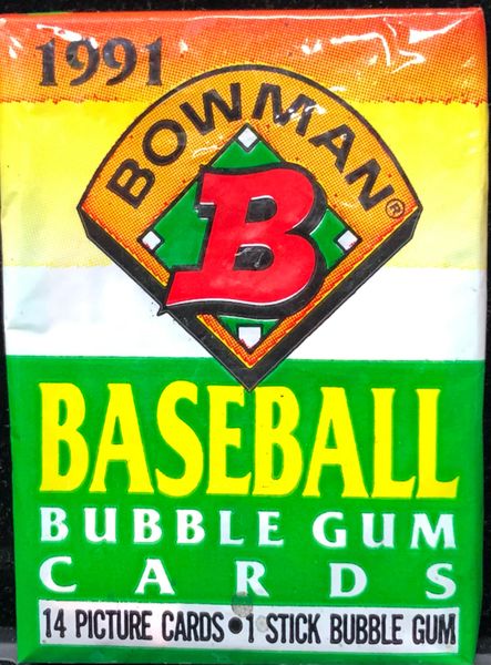 Rare Vintage Bowman Baseball Bubble Gum Trading Cards, 14 Cards - 1991