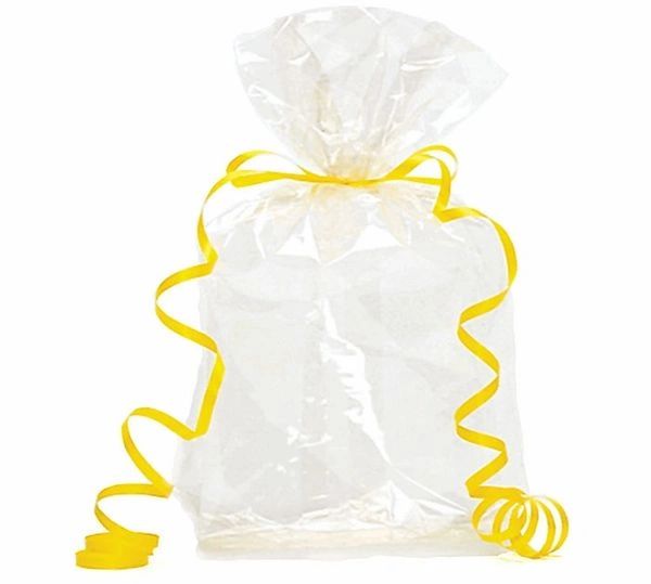 Clear Cellophane Gift Bags with Ties, 11x5in - 30ct - Party Favor Bags