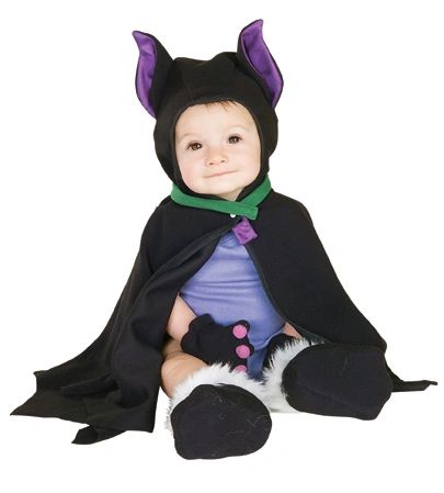 *Lil Baby Bat Costume, Hooded Cape, Infant 3-12 months - Halloween