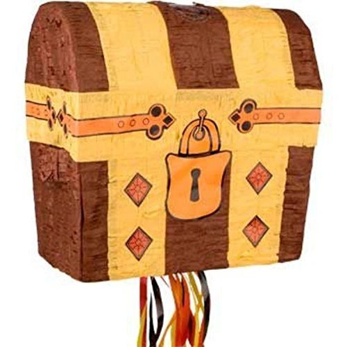 3D Pirates Treasure Chest Pull String Pinata - Birthday Party Sale