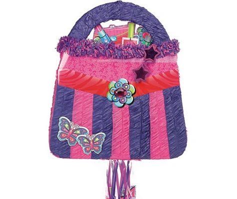 Glamour Girl Purse Pinata - Birthday Party Sale - Purple, Pink