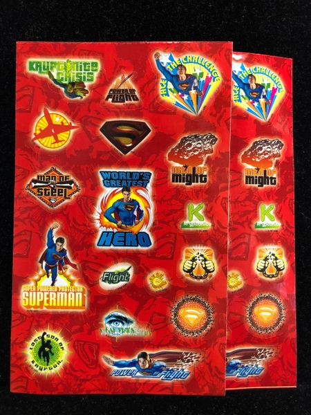 *Rare Superman Returns Stickers - 2 Sheets