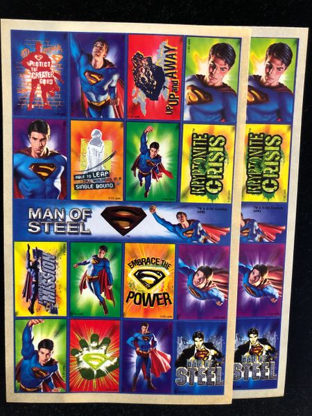 Superman Stickers - 2 Sheets