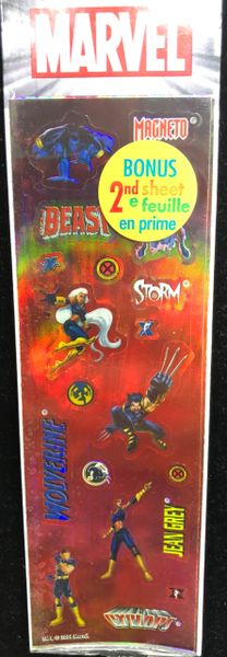 Marvel Stickers - 4 Sheets - Beast, Magneto, Storm, Jean Grey, Wolverine