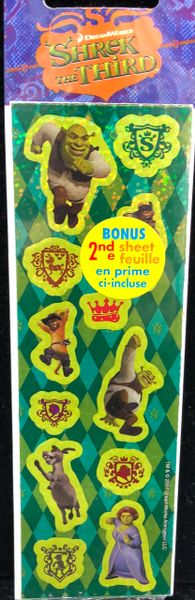 *Shrek the Third Stickers - 2 Sheets