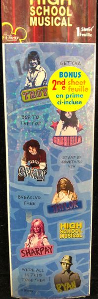 High School Musical Sparkle Stickers - 4 Sheets