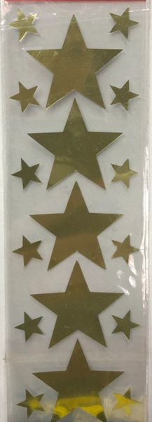 Gold Star Stickers - 3 Sheets