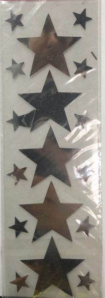 Silver Star Stickers - 2 Sheets