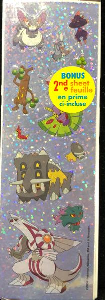 *Pokemon, Pikachu Diamond Pearl Stickers, 2 Sheets