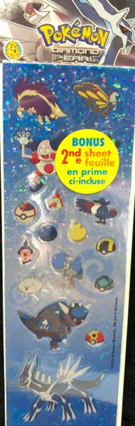Pokemon, Pikachu Diamond Pearl Stickers - 2 Sheets