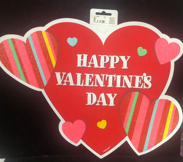 Happy Valentine's Day Cutout, 12in - Door, Window Valentines Decorations