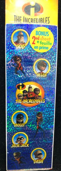 The Incredibles Stickers- 2 Sheets