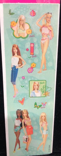 2 Sheets of Barbie Stickers for Scrapbooking