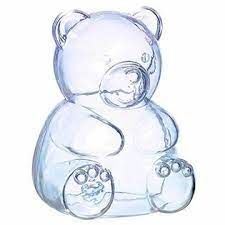 Clear Teddy Bear Container, 4in - Gift Boxes