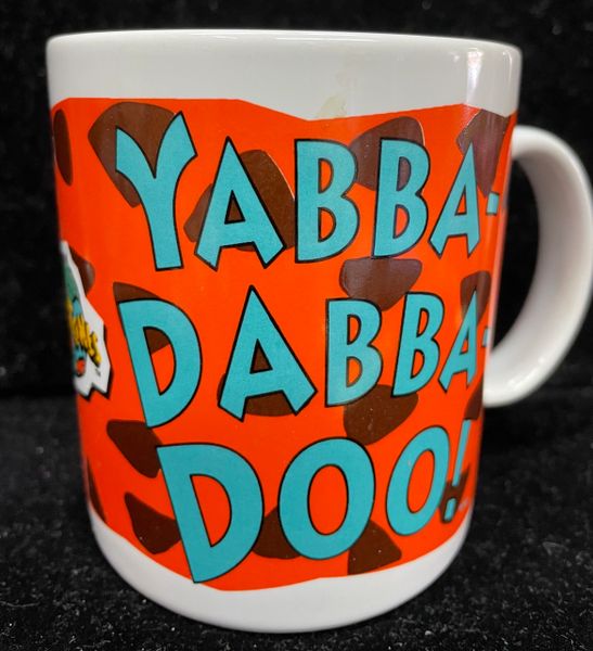 BOGO SALE - Vintage Rare Flintstones Cup, Yabba Dabba Doo Coffee Mug, 12oz