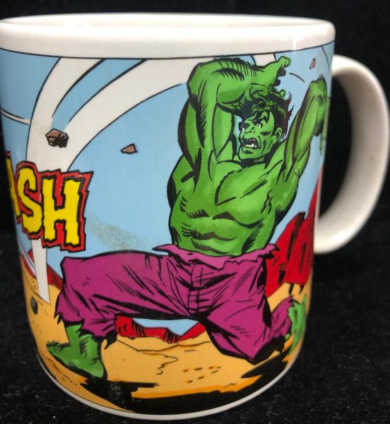 Vintage Rare Marvel Incredible Hulk Cup - Ceramic Coffee Mug, 1989