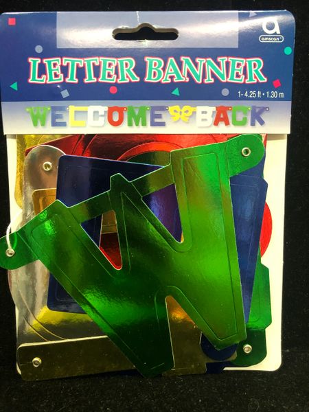 Welcome Back Banner Decoration, 4ft - Jointed Banner