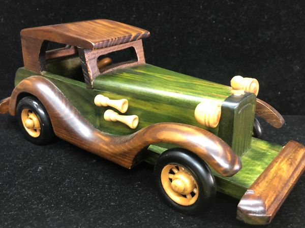 Vintage 1920's Style Wood Car Model, Desk Office Decor - Grandfather, Dad Gift