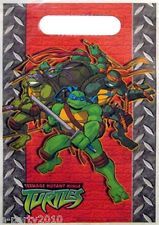 *Rare Vintage Teenage Mutant Ninja Turtle TMNT Birthday Favor Loot Bags, 8ct