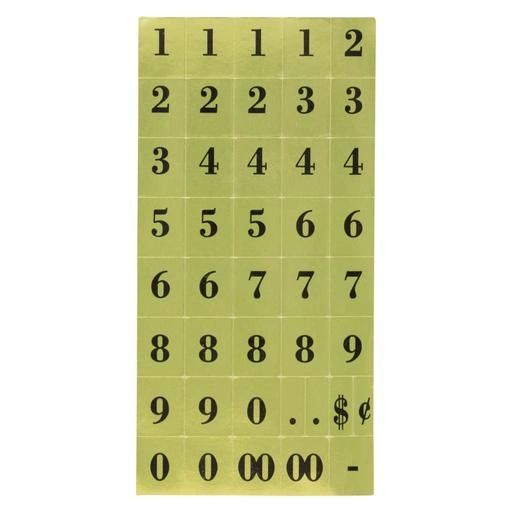 Gold Foil Number Labels, 378ct