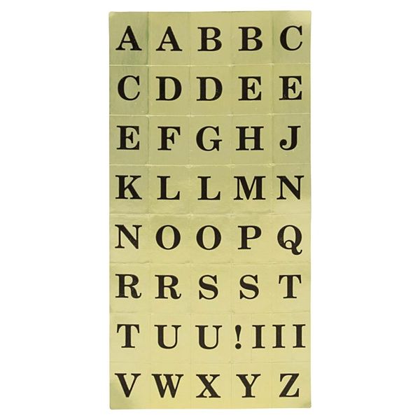 Gold Foil Letter Labels, 378ct