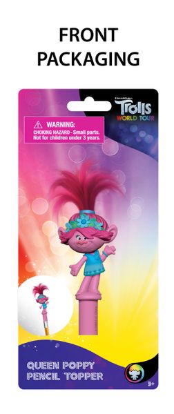 Queen Poppy of Trolls, 3D Figure Pencil Topper