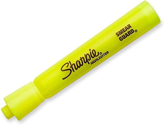 Sharpie Yellow Highlighter Marker, 2 Markers