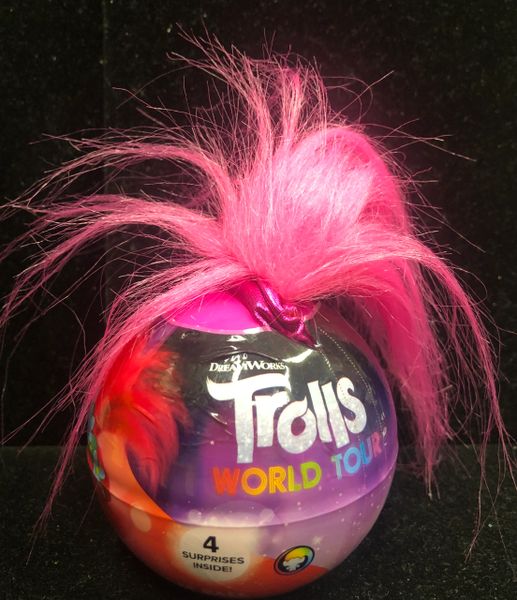 Trolls World Tour 4 Surprises, Ball with Pink Troll Hair
