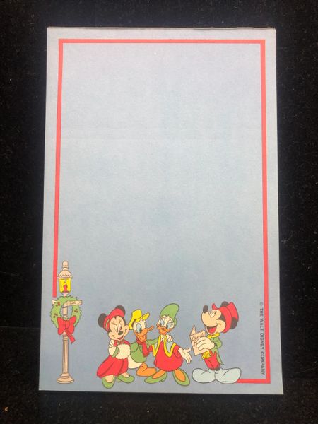 *Disney Christmas Caroling Blue Note Pad Paper, 40 Sheets - Holiday Novelty Gifts - Stationary