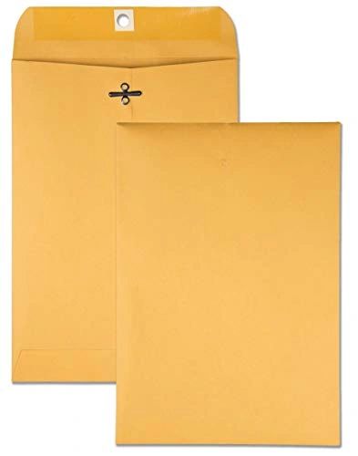 Manila Envelopes, 7x10in with Metal Clasp, Yellow, 2ct