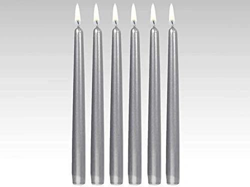 *Miniature Silver Taper Candles, 5in - Wedding - Anniversary - Bat/Bar Mitzvah