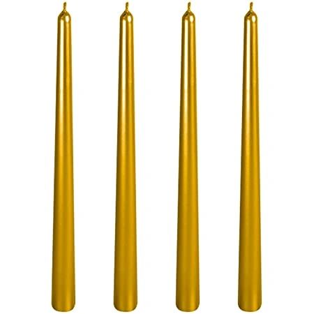Gold Taper Candles, 5in - 12ct - Golden Anniversary - 50th Birthday Celebration